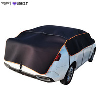 Housse de voiture en PVC, anti-UV, anti-neige, épaisse, style matelassé, anti-grêle, demi-housse pour berlines, SUV, pare-brise avant universel