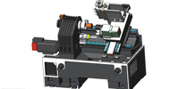 Centro de Torneado CNC PRCS PR46L para Lotes Grandes, Equipo Industrial Multifunción con Alimentador de Barras Servo para Mecanizado de Piezas Cilíndricas