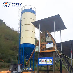 Centrale à béton d'occasion Corey HZS50 – Ligne de production de haute qualité, petite centrale à béton prêt à l'emploi avec moteur PLC et pompe, malaxeur à béton - Product Image 1