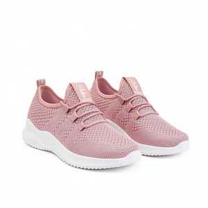 Chaussures de course pour femmes tendance, empeigne en mesh, semelle extérieure en EVA, respirantes, bout rond, lacets, style décontracté toutes saisons - Product Image 1