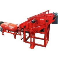 Machine de criblage linéaire électrique mobile SANLIAN, moteur 380V, tambour vibrant, séparateur de pierres, criblage de gravier minier
