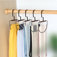 Porte-cravates pliable multifonctionnel vintage de luxe noir personnalisé, porte-ceintures pour placard, gain de place