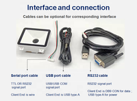 Vente en gros bon marché Mini taille TTL USB RS232 1D 2D petit module de lecteur de codes-barres OEM intégré au scanner