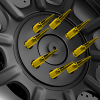 Écrous de roue Bullet M14x1.5, verrous de roue dorés pour Toyota Ford Chevrolet