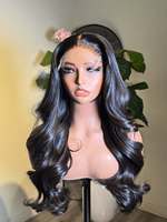 Expédition immédiate : Perruque Lace Front 13x6 en cheveux humains bruts vietnamiens, ultra-lisse, sans colle, avec dentelle HD, vente en gros