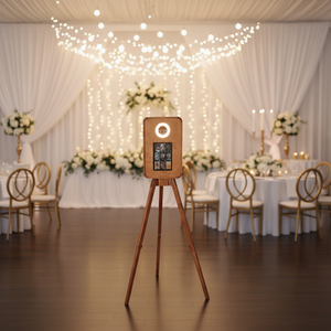 บูธถ่ายรูปไอแพดขาพับไม้ เหมาะสำหรับเช่าในงานแต่งงาน งานปาร์ตี้ งานวันเกิด และงานสังสรรค์ - Product Image 3