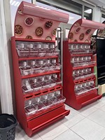 Einzelhandels-Gondel Supermarkt Selbstbedienungs-Bulk-Lebensmittel Gewürze Süßigkeiten Getreide Display Wandregal mit Schüttgutbehälter und Schaufelbehälter