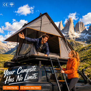 Carpa de Techo Rígida Zentopia Ultra Delgada de 12 cm con Escalera de 2.3 m y Colchón Suave para 2 Personas, para SUV, <span class=keywords><strong>Camping</strong></span>, OEM - Product Image 1