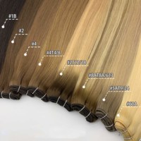 Extensions de cheveux prêtes à être expédiées, double trame, 100% cheveux humains vierges bruts, couleur claire, pointes pleines