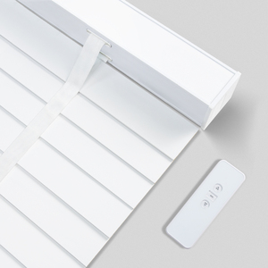 Persianas Enrollables de Madera Maciza Motorizadas Automáticas con Control Remoto Inteligente Alexa, <span class=keywords><strong>en</strong></span> <span class=keywords><strong>Oferta</strong></span> Directa de Fábrica, para Ventanas Francesas - Product Image 1