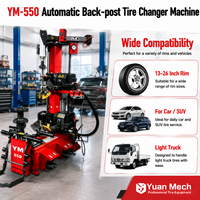 Machine à changer les pneus automatique YuanMech YM-550 à montage arrière, pour jantes de 13 à 26 pouces, pour voitures/SUV/camions légers, certifiée CE, 220V/380V, garantie 14 mois