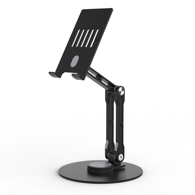 Heavy Duty Aluminum Tablet Holder 360 Swivel Long Arm Height Adjustable Desk Phone Stand with Clamp for iPad 12.9