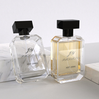 Emballage personnalisé pour flacon de parfum 100 ml, flacon en verre carré rectangulaire de luxe pour homme avec boîte