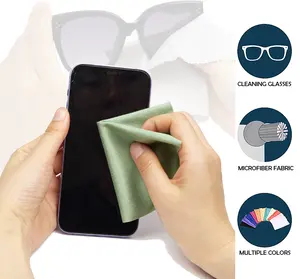 माइक्रोफाइबर चश्मा वाइप्स कपड़े का चश्मा स्क्रीन कैमरा लेंस क्लीनर घड़ी वाइपिंग कस्टम लोगो आईवियर सफाई कपड़ा