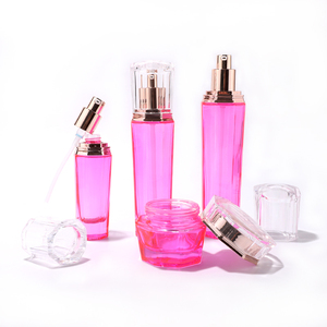 Ensemble de soins de la peau en verre hexagonal personnalisé à six côtés, plaqué or rose, cosmétique 40ml 90ml 110ml <span class=keywords><strong>50g</strong></span> - Product Image 5