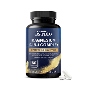 BSTBIO OEM/ODM Suplementos <span class=keywords><strong>de</strong></span> complejo <span class=keywords><strong>de</strong></span> <span class=keywords><strong>magnesio</strong></span> con <span class=keywords><strong>citrato</strong></span> <span class=keywords><strong>de</strong></span> glicinato 12 en 1 Cápsulas <span class=keywords><strong>de</strong></span> <span class=keywords><strong>magnesio</strong></span> - Product Image 2