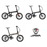 Vélo pliant en fibre de carbone JAVA ARIA, 18 vitesses, 20 pouces, frein à disque hydraulique à câble, roues en alliage de magnésium, capacité de charge de 120 kg