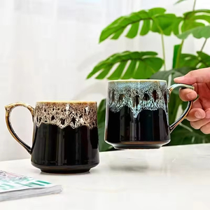 Nouvelle Tasse à Café en Céramique Faite à la Main, Créative et Unique, 350 ml, Glaçurée, avec Grande Poignée, Compatible Micro-ondes, Réutilisable, Logo Personnalisé, Vente en Gros - Product Image 3