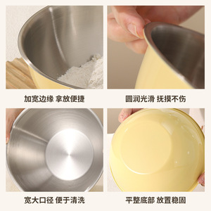 Stainless Steel Mixing Bowl Set 16-19-25cm Inner Brushed For Baking Cooking <b>Kitchen</b> Use - Product Image 5