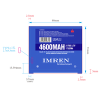 IMREN 3.7V 21700 4600mAh TYPE c Micro Usb Charge rapide INR21700 Batterie lithium rechargeable USB