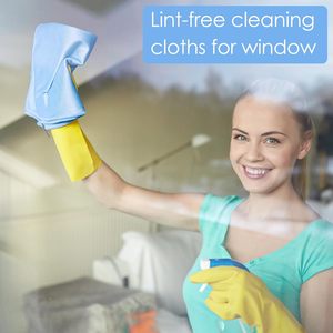 Chiffon de nettoyage en microfibre 300 GSM sans peluches à séchage rapide pour vitres, miroirs de voiture et fenêtres, absorbant, vente en gros - Product Image 3