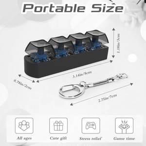 アクリル製アニメLEDフィジェットトイキーボードキューブキーホルダー-ストレス解消軽量 - Product Image 5