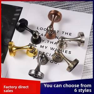 Butée de porte à ressort en alliage de zinc robuste, fixation murale magnétique durable <span class=keywords><strong>pour</strong></span> hôtels, design moderne - Product Image 2