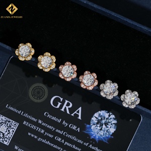 Ready to Ship Moissanite Earrings Hip Hop Jewelry D Vvs1 Moissanite Diamond 925 Sterling <b>Silver</b> Men <b>Stud</b> Earrings - Product Image 2