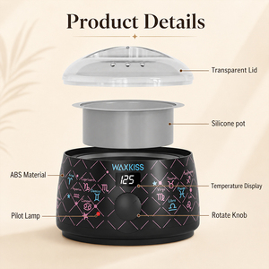 Calentador de Cera Digital WAXKISS de 500 ml, Calentador de Cera Suave con Pantalla LCD de Temperatura para Depilación Corporal - Product Image 2