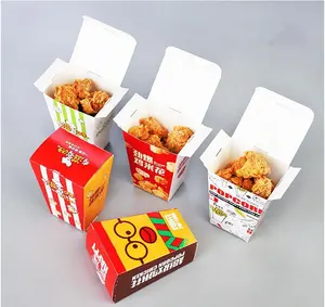 Customized Disposable Chicken Chips Popcorn Carton Takeaway Box紙コップのためのポップコーン