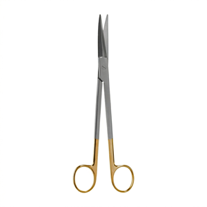 กรรไกรผ่าตัดโค้งปลายโลหะผสมทังสเตนคาร์ไบด์สแตนเลสสตีลยี่ห้อ Metzenbaum TC Facelift ด้ามจับสีทอง สำหรับเนื้อเยื่ออ่อน ใช้งานด้วยมือ - Product Image 1
