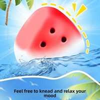Jouet anti-stress en forme de pastèque simulée, best-seller transfrontalier, en PU souple et compressible à rebond lent, vente en gros