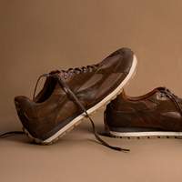 Chaussures décontractées vintage personnalisées avec logo, légères, en cuir véritable pour hommes, baskets vintage, fabricant d'usine