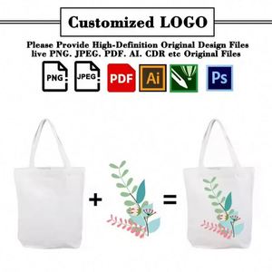 Wholesale Blank Canvas Tote Bags for Women Large Capacity Reusable Grocery Bags Cotton Canvas Bags With Custom Logo - Product Image 2