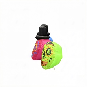 Set de Calaveras de Azúcar Inflables de 7 Pies de Largo para Decoración de Fiestas de Halloween y Día de Muertos al Aire Libre - Product Image 4
