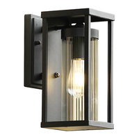 Lampe de jardin rectangulaire en aluminium à montage mural, étanche, de haute qualité, IP65, certifiée CE, pour cour