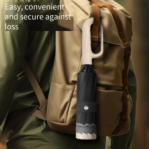 Haut de gamme 10 os anneau boucle automatique <span class=keywords><strong>parapluie</strong></span> <span class=keywords><strong>grande</strong></span> <span class=keywords><strong>taille</strong></span> renforcé épaissi hommes femmes soleil pluie inverse cadeaux d'affaires - Product Image 2