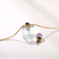 Parure de collier en cristal avec bouteille de parfum, huile essentielle, bijoux pour femmes, nouvelle collection 2022