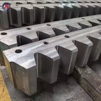 Module linéaire sur mesure non standard à grande taille, profil de dents de crémaillère droites de haute précision, en acier inoxydable moulé de précision, certifié ISO9001
