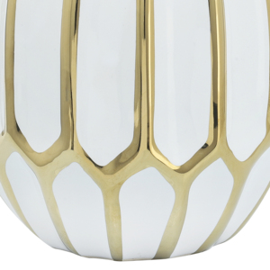 Vaso in Ceramica Moderno Decorativo per Fiori, per Soggiorno, Camera da Letto, Ufficio, Casa, Design Oro e Bianco - Product Image 6