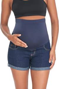 <span class=keywords><strong>Short</strong></span> d'été <span class=keywords><strong>en</strong></span> <span class=keywords><strong>jean</strong></span> de maternité avec soutien abdominal pour femmes enceintes - Product Image 5