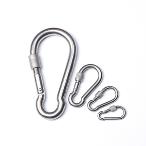 304 thép không gỉ mùa xuân Snap móc nhiệm vụ nặng nề Snap Carabiner Clip với Nut cho chuỗi, leo núi dây an toàn, wirerope - Product Image 2