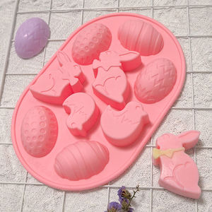 Moule en silicone 9 cavités pour Pâques, en forme <span class=keywords><strong>de</strong></span> lapin et d'œuf, pour <span class=keywords><strong>chocolat</strong></span>, gâteau, bonbons, bougies, savons, décoration <span class=keywords><strong>de</strong></span> fêtes, outils <span class=keywords><strong>de</strong></span> pâtisserie faits <span class=keywords><strong>maison</strong></span> - Product Image 2