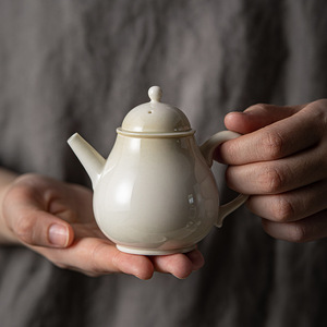 Celadon Glaze Small Teapot Porcelain Round Handheld With Lid For Kung Fu <b>Tea</b> <b>Set</b> - Product Image 1