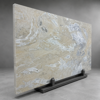 Grande dalle de marbre Breccia Natural Bridge en cuir de marbre pour îlot de cuisine, comptoir, meuble-lavabo de salle de bain, revêtement mural et carrelage de sol