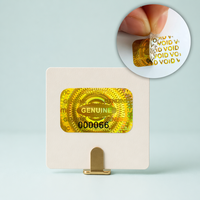 Autocollant holographique personnalisé anti-contrefaçon, étiquette de garantie inviolable pour l'emballage