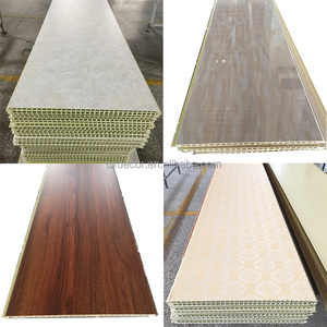 Dekorasi Interior terstruktur dekorasi TV PVC latar belakang kayu bambu Panel dinding terintegrasi serat gratis sampel kantor rumah Modern - Product Image 6