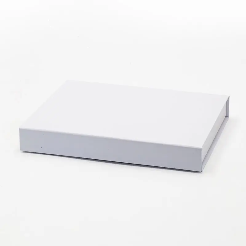 Plain white shallow collapsible business gifts packaging magnetic lids closure gift box