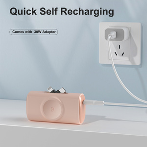 TKT 180 degrés prise rotative 20W charge rapide chargeur sans fil Portable 5000mAh banque mobile magnétique pour <span class=keywords><strong>iPhone</strong></span> - Product Image 4