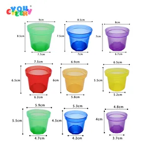 Unisex Multi-Functional Outdoor Beach Toy Stacked Cup Open Water Toy PVC Plastic Educational Model 1:1 Scale For 5 To 7 Years
